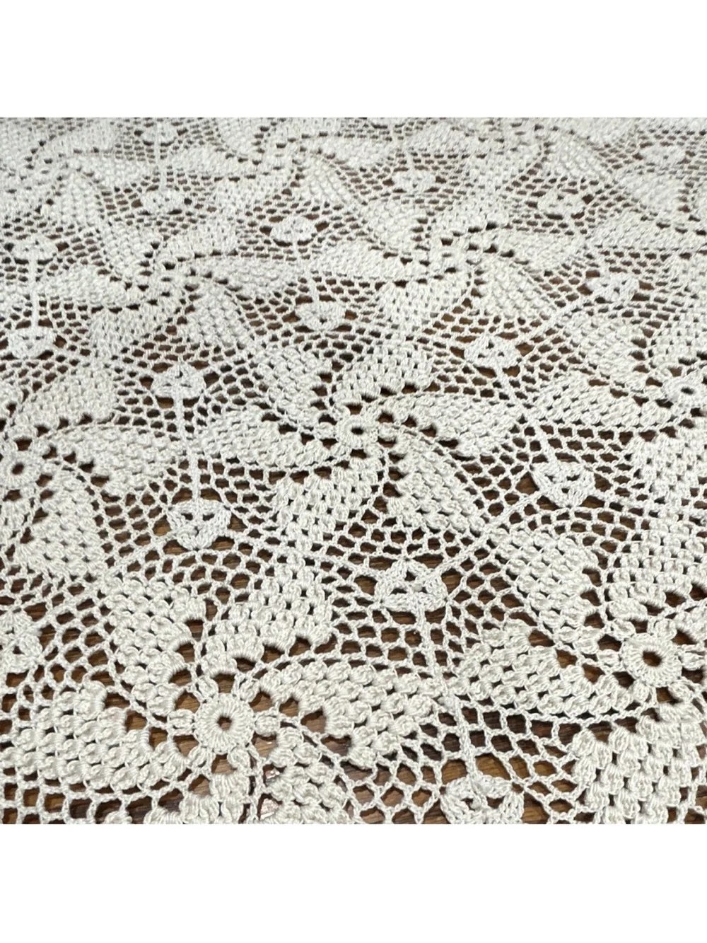 Vintage, Hand-Made in the 40’s, Crocheted Lace made for bedspread or table cloth